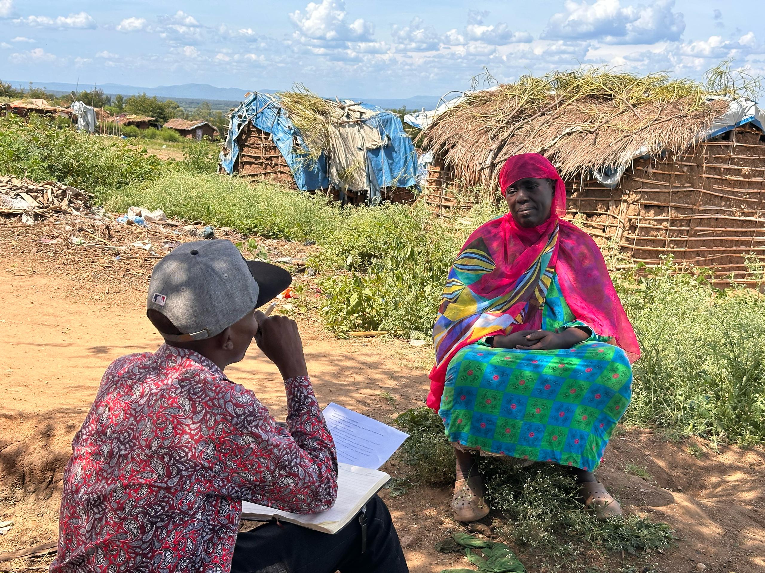 Rehema Aryema Namale, the camp chairperson narrating status in camp to our reporter