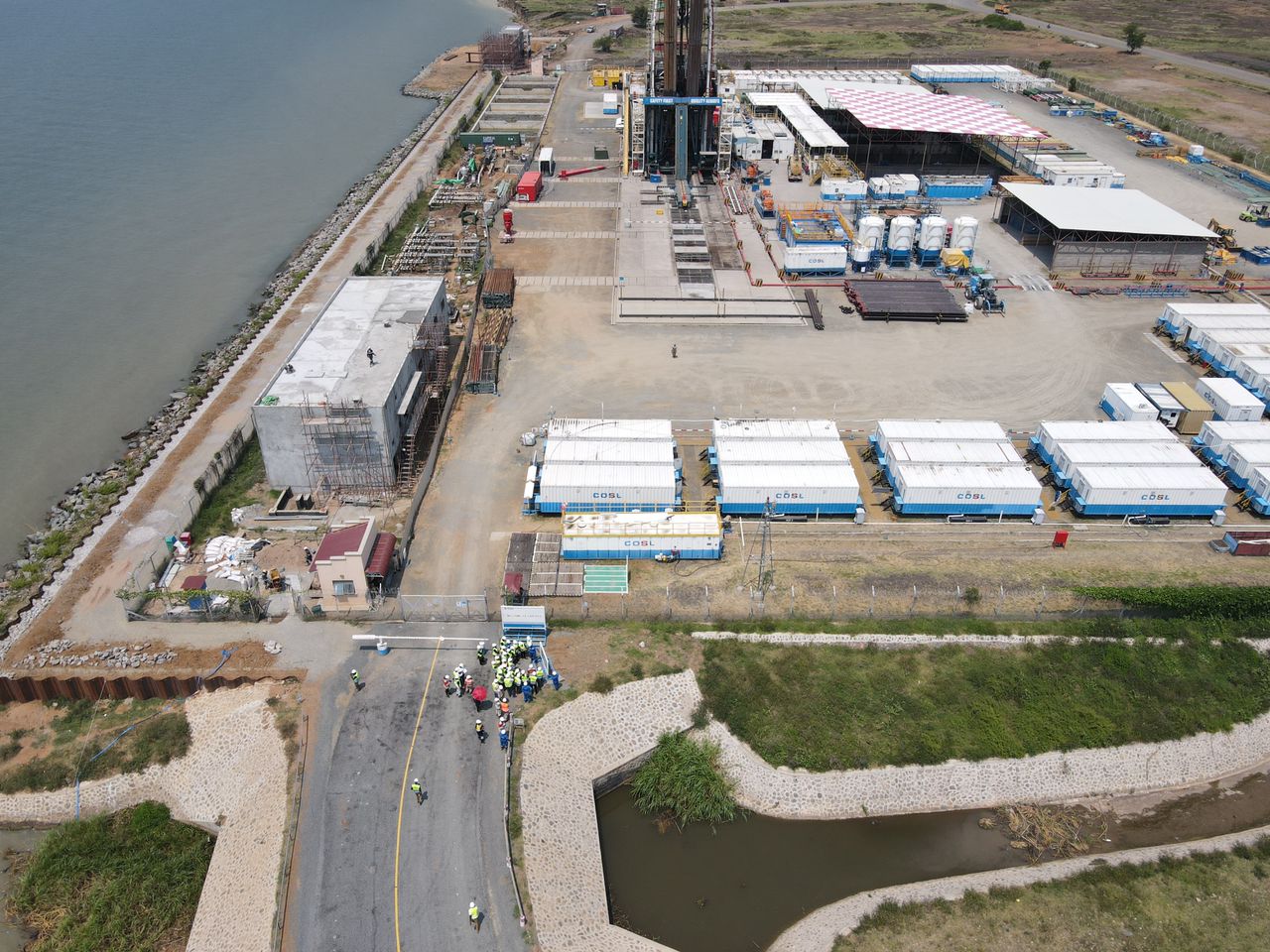 An aerial view of the kingfisher oil project